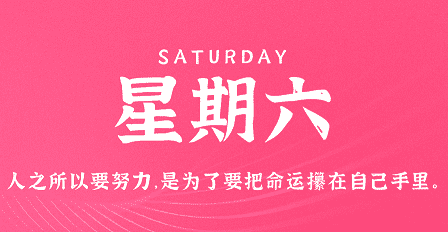 4月6日，星期六，在这里每天60秒读懂世界！